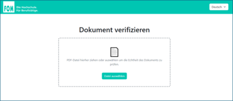 Verifizierung FOM Dokumente